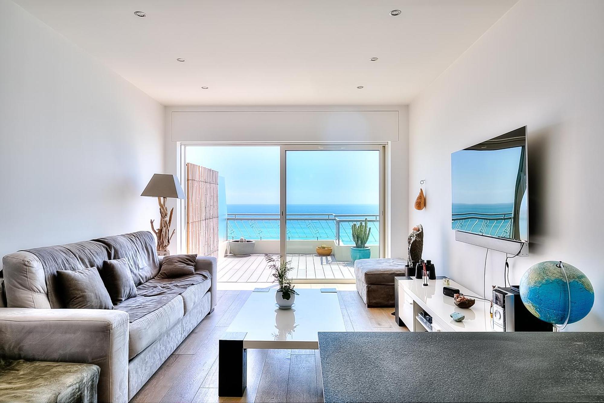 Le Florentina, Dernier Etage Avec Terrasse, Vue Sur La Baie Des Anges Lägenhet Nice Exteriör bild