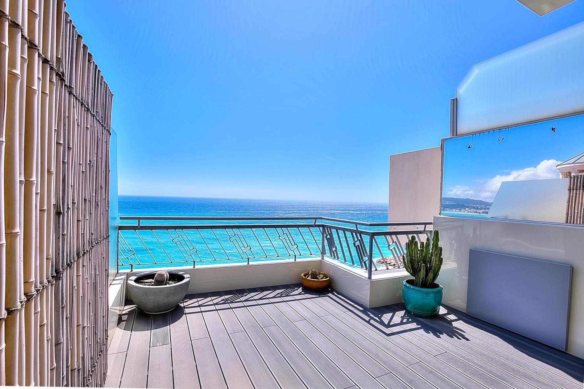 Le Florentina, Dernier Etage Avec Terrasse, Vue Sur La Baie Des Anges Lägenhet Nice Exteriör bild